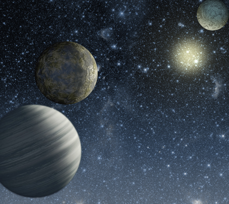 Three recently confirmed planets - artist's impression (NASA/Caltech)